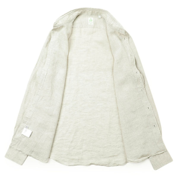 フィナモレ コットンリネンロングシャツ 40サイズ ベージュ スリット 長袖 フィナモレ コットンリネンロングシャツ 40サイズ ベージュ